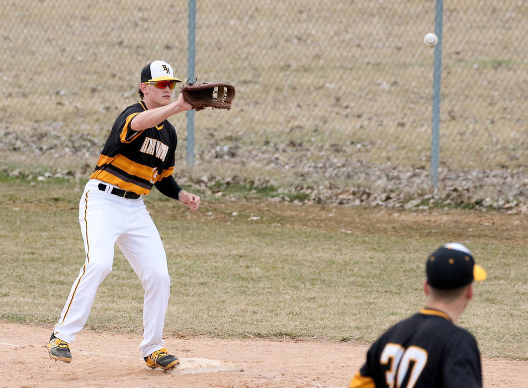 Special to the Pahrump Valley Times Black Hawk College baseball player Parker Hart, Pahrump Val ...