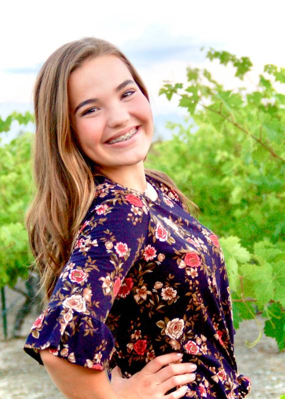Special to the Pahrump Valley Times Makell Sharp, the daughter of Aaron and Bonnie Sharp, is 15 ...