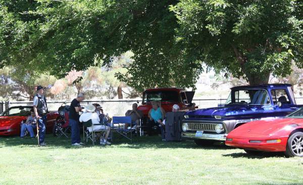 Robin Hebrock/Pahrump Valley Times A group of local auto enthusiasts joined in the fun at the V ...