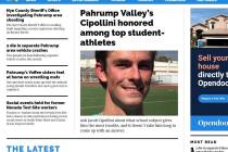 Screenshot/Pahrump Valley Times A look at the test page from the upcoming refreshed website of ...