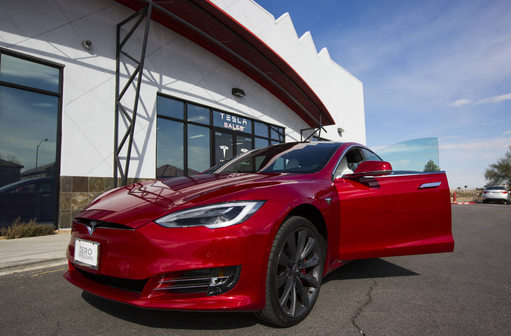 Chase Stevens/Las Vegas Review-Journal Tesla, in its pledge to donate $37.5 million to K-12 ed ...