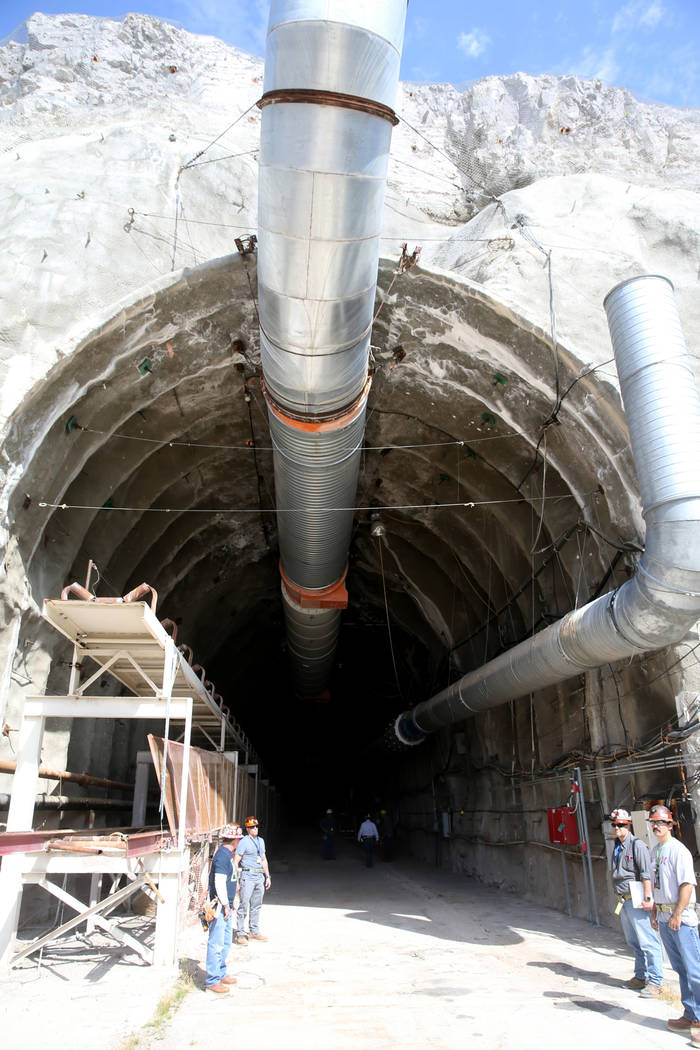 The north portal to a five mile tunnel in Yucca Mountain 90 miles northwest of Las Vegas during ...