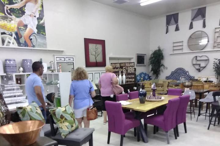 Selwyn Harris/Pahrump Valley Times Shoppers browse the showroom of Pahrump Second-Hand Deals lo ...