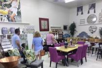Selwyn Harris/Pahrump Valley Times Shoppers browse the showroom of Pahrump Second-Hand Deals lo ...