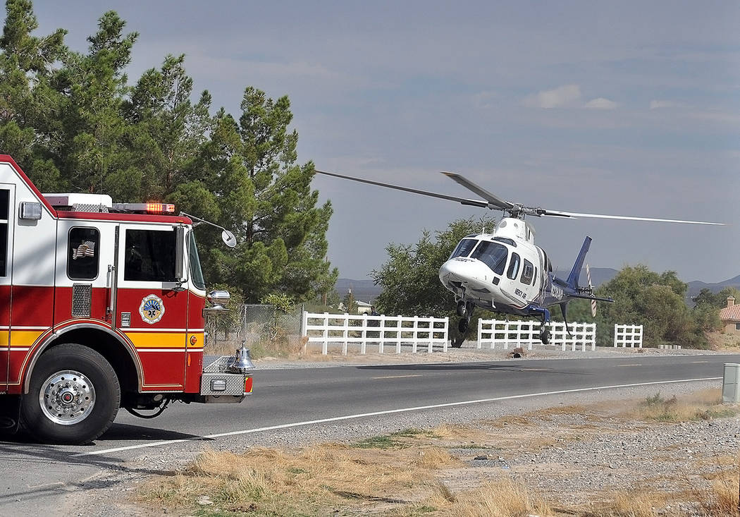 Horace Langford Jr./Pahrump Valley Times Mercy Air 21 as shown in a file photo. The medical he ...