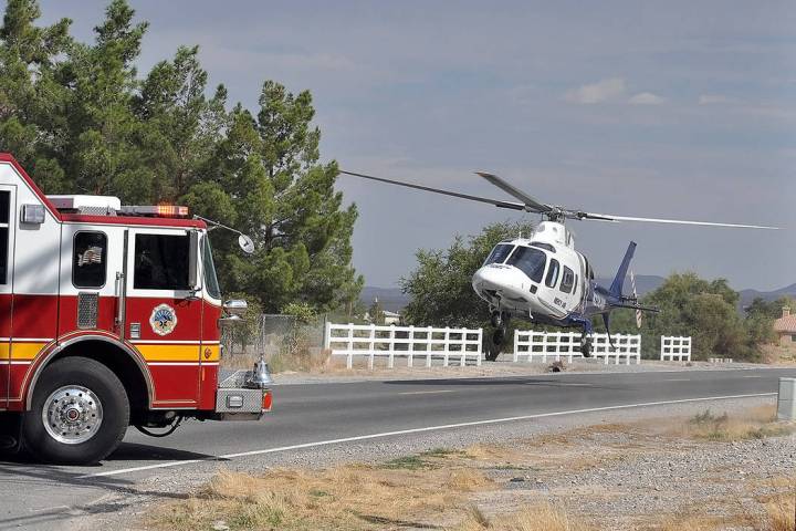 Horace Langford Jr./Pahrump Valley Times Mercy Air 21 as shown in a file photo. The medical he ...