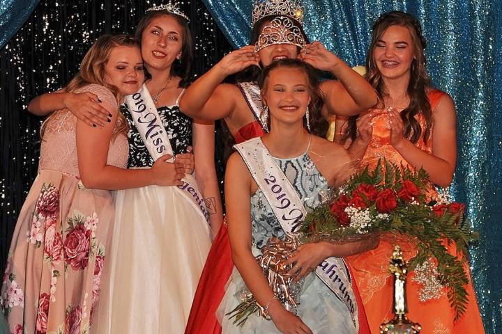 Horace Langford Jr./Pahrump Valley Times Aliya Bolton is crowned as the 2019 Miss Pahrump, cour ...