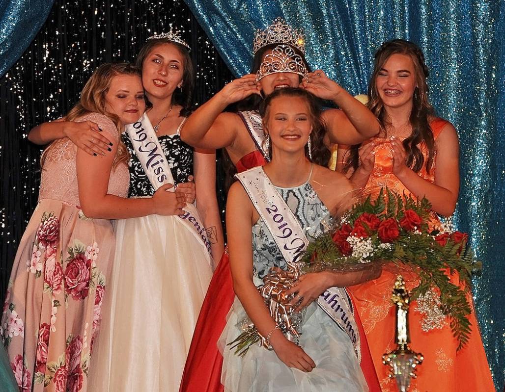 Horace Langford Jr./Pahrump Valley Times Aliya Bolton is crowned as the 2019 Miss Pahrump, cour ...