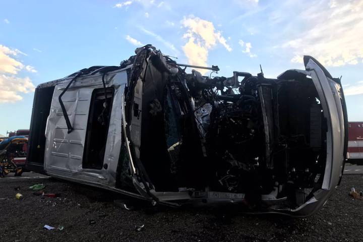 Nevada Highway Patrol The crash was reported about 6:32 p.m. in Esmeralda County about 50 miles ...