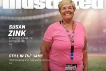 Special to the Pahrump Valley Times Susan Zink of Pahrump poses for a mock Sports Illustrated c ...