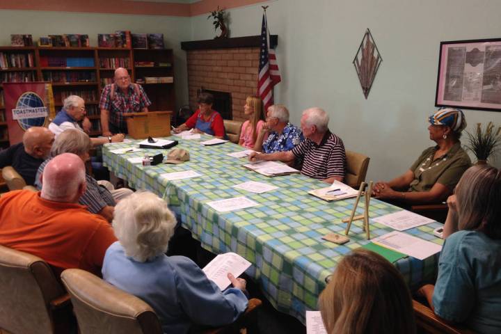 Special to Pahrump Valley Times This file photo shows the Pahrump’s Toastmasters at a group ...