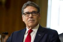 Erik Verduzco/Las Vegas Review-Journal Rick Perry, during his confirmation hearing before the S ...