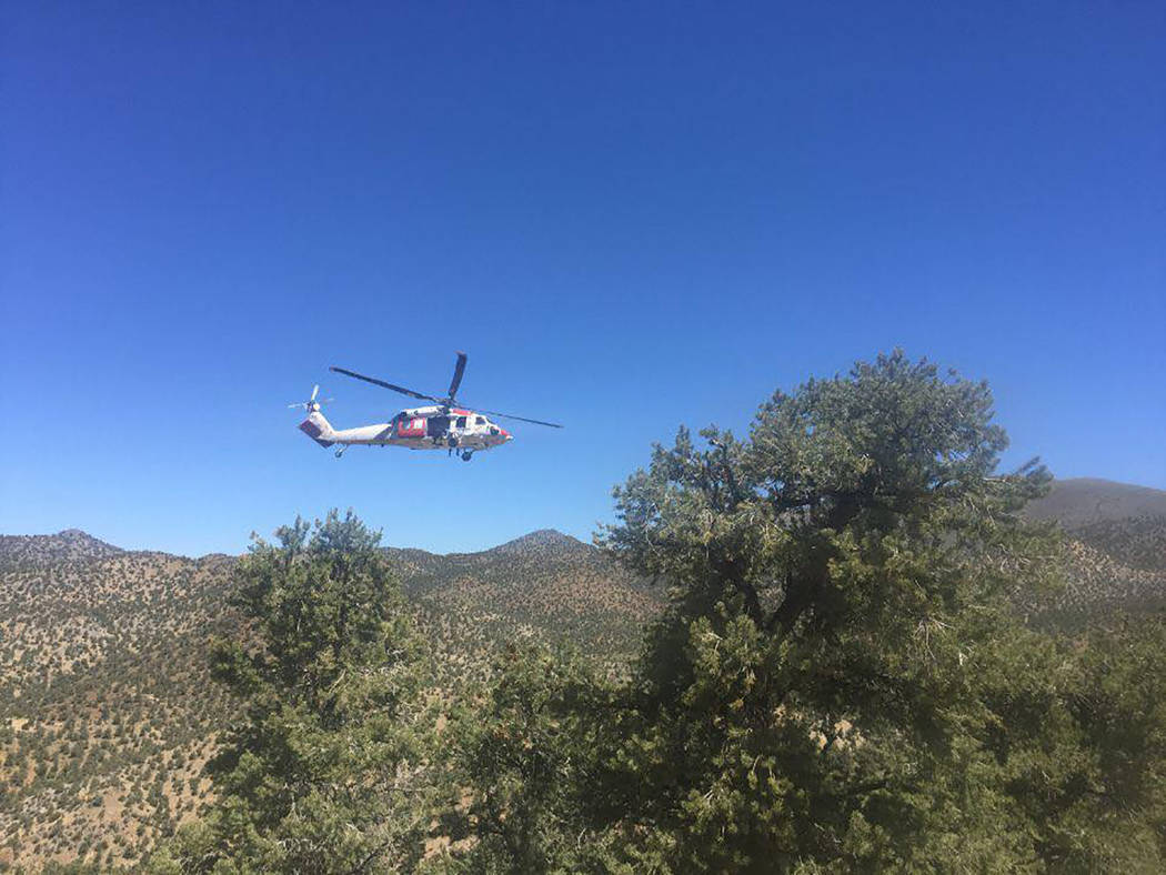 Inyo County Sheriff's Office/Facebook In addition to ground search teams, dog teams were deploy ...