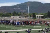 Special to the Pahrump Valley Times High school football teams at last year's football camp at ...