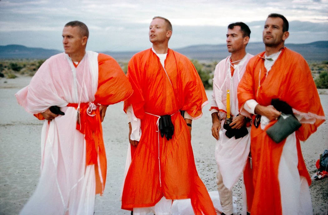 NASA photo Astronauts (from left) Frank Borman, Neil Armstrong, John Young and Deke Slayton par ...