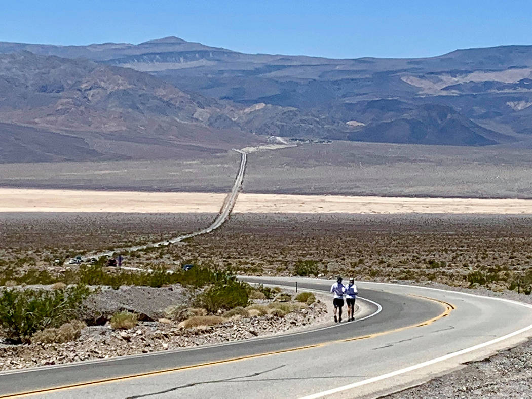 Kerstin Kent/Special to the Pahrump Valley Times The road stretches out seemingly forever to pa ...