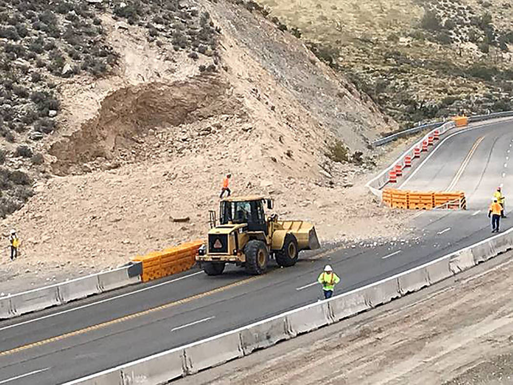 Nevada Department of Transportation Blasting was needed for bedrock removal to make room for hi ...