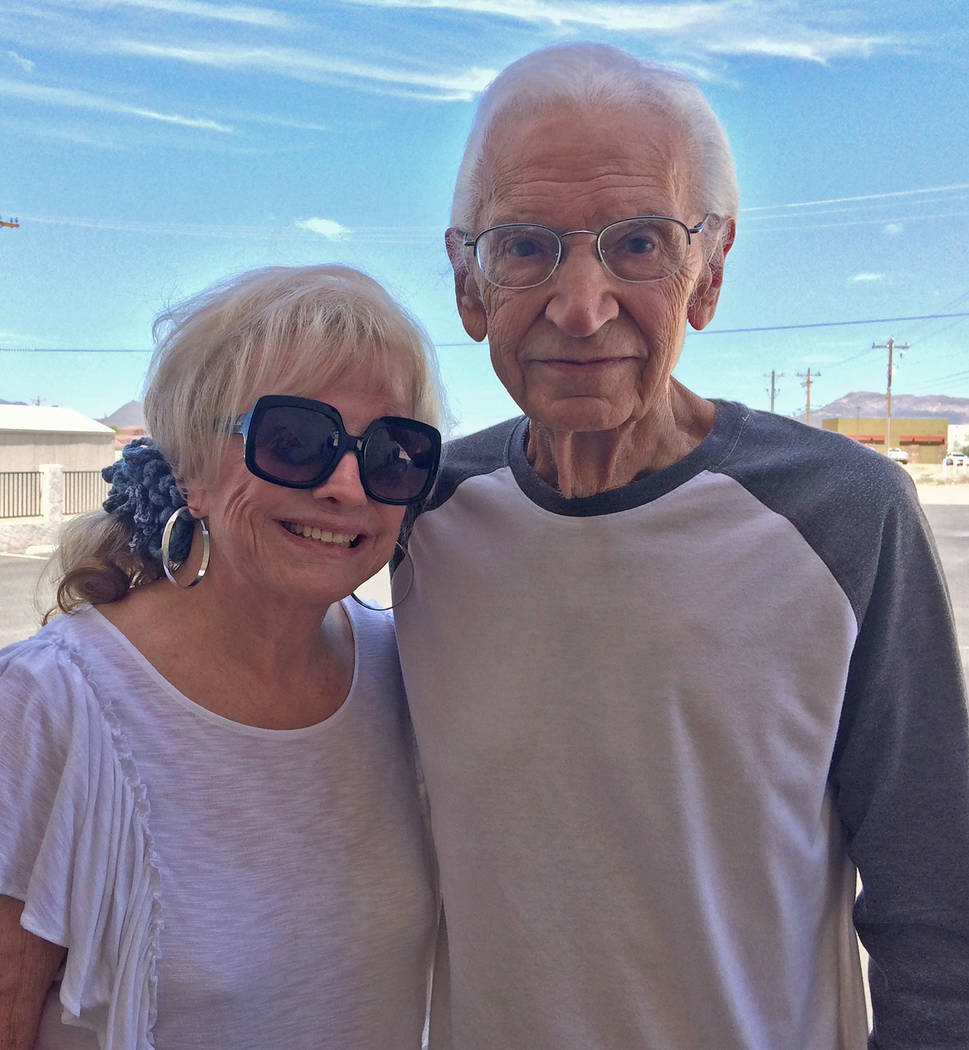 Robin Hebrock/Pahrump Valley Times Joetta Walsh and Pete Giordano pose for a photo following Wa ...