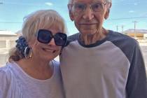 Robin Hebrock/Pahrump Valley Times Joetta Walsh and Pete Giordano pose for a photo following Wa ...