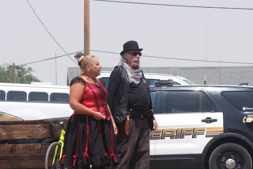 Jeffrey Meehan/Pahrump Valley Times Individuals dressed in period-specific clothing make their ...