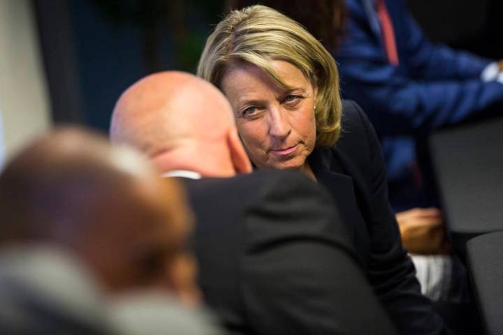 Chase Stevens Las Vegas Review-Journal Nevada Secretary of State Barbara Cegavske attends a ro ...