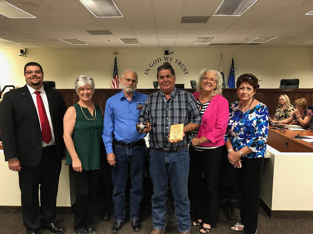 Special to the Pahrump Valley Times From left to right are Nye County Commissioners Leo Blundo, ...