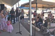 Jeffrey Meehan/Pahrump Valley Times Music instructors at Foxter Music in Pahrump played for a c ...