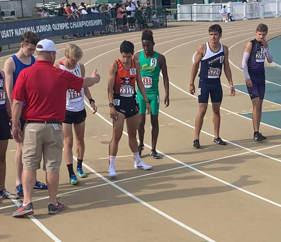 Special to the Pahrump Valley Times Jose Granados of Amargosa, representing Nevada Track Club, ...