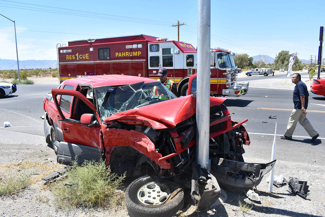 Special to the Pahrump Valley Times One person was flown to UMC Trauma by Mercy Air while three ...