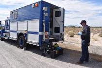 Special to the Pahrump Valley Times A crime scene evolved into a HazMat response on Tuesday aft ...