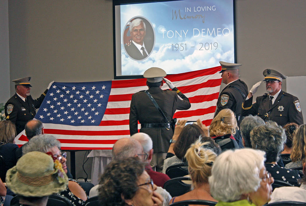 Robin Hebrock/Pahrump Valley Times The Nye County Sheriff's Office Honor Guard performed a flag ...