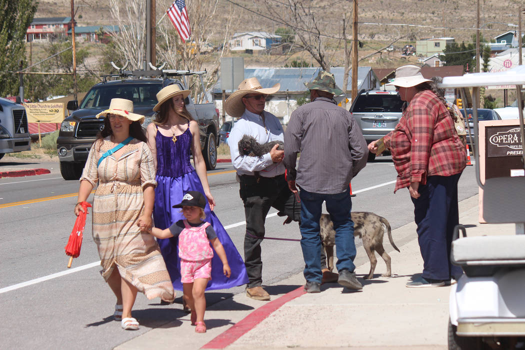 Jeffrey Meehan/Times-Bonanza and Goldfield News Individuals walked around Goldfield dressed in ...
