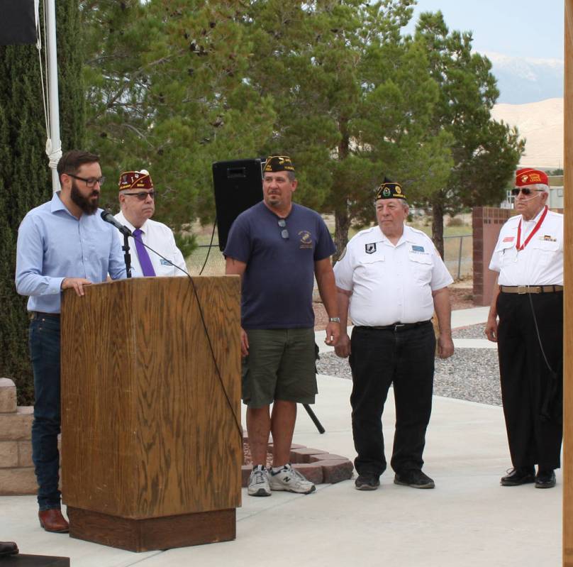 Robin Hebrock/Pahrump Valley Times From left to right are Nevada Assemblyman Greg Hafen II, DAV ...