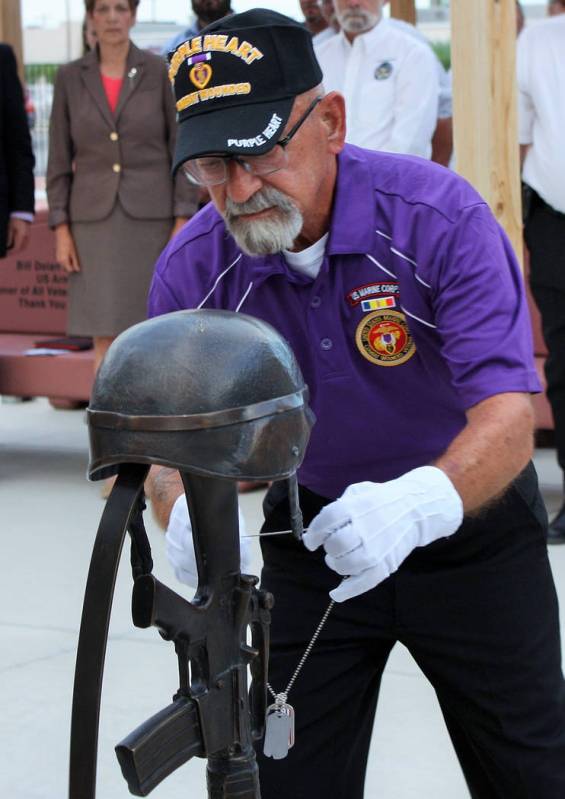 Robin Hebrock/Pahrump Valley Times Marine Corps League Detachment #1199 member Jerry Dumont is ...