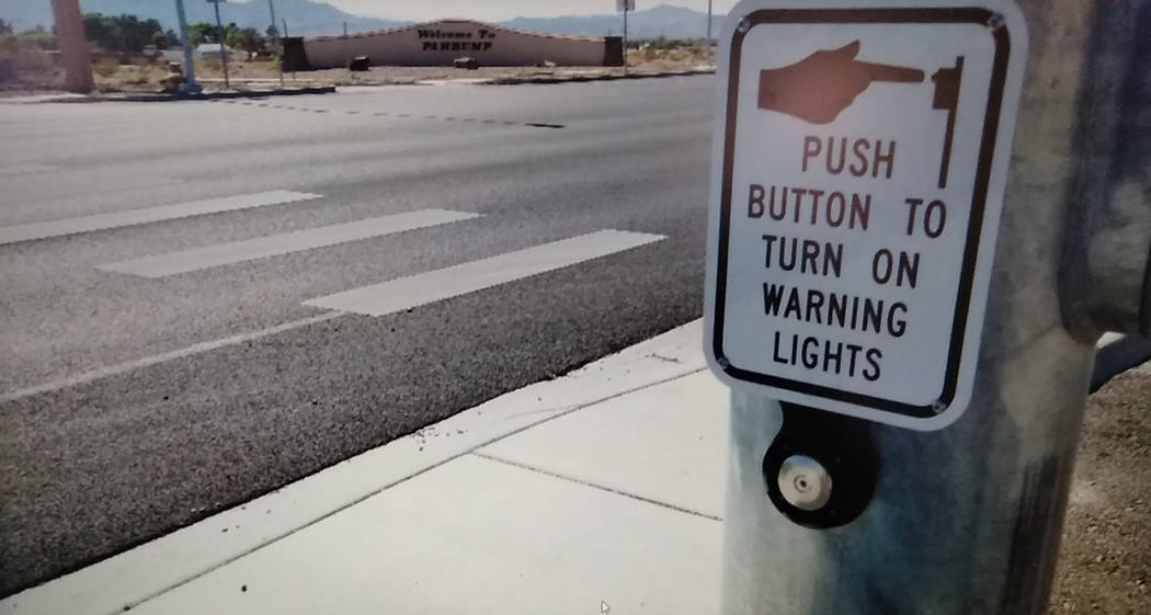 Photo courtesy of Nye County Sheriff's Office Nevada law requires pedestrians to use sidewalks, ...