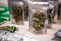 Las Vegas Review-Journa Marijuana displayed at a dispensary in Southern Nevada as shown in a fi ...