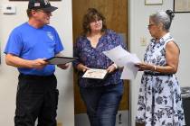 Richard Stephens/Special to the Pahrump Valley Times Volunteer Fire Department Chief Mike Harmo ...