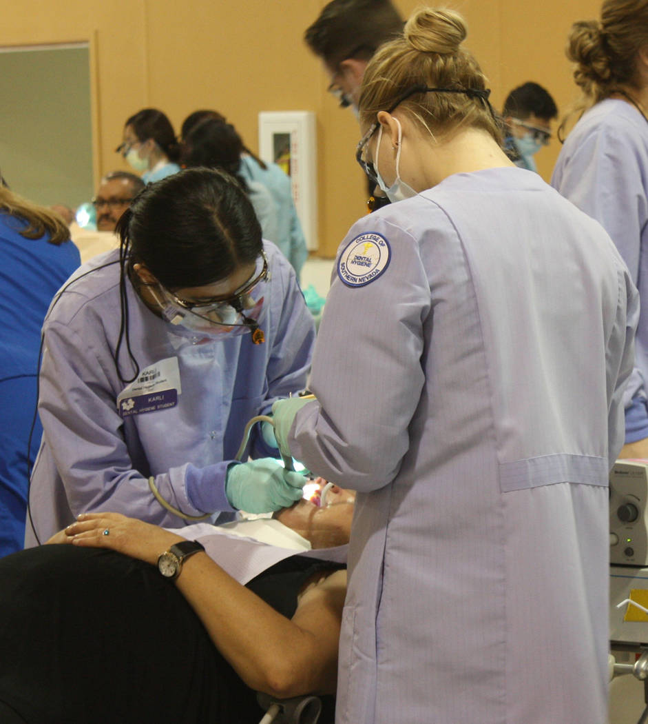 Robin Hebrock/Pahrump Valley Times Free dental work is always in high demand at Remote Area Med ...