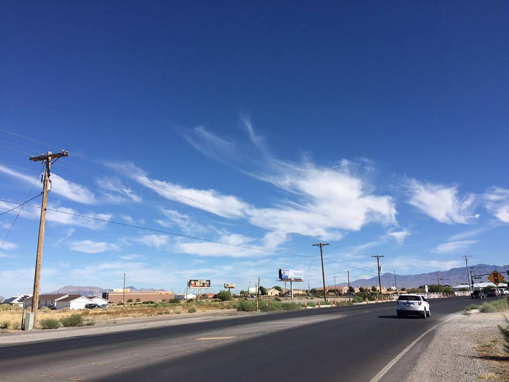 Robin Hebrock/Pahrump Valley Times This photo also shows the location of the planned marijuana ...