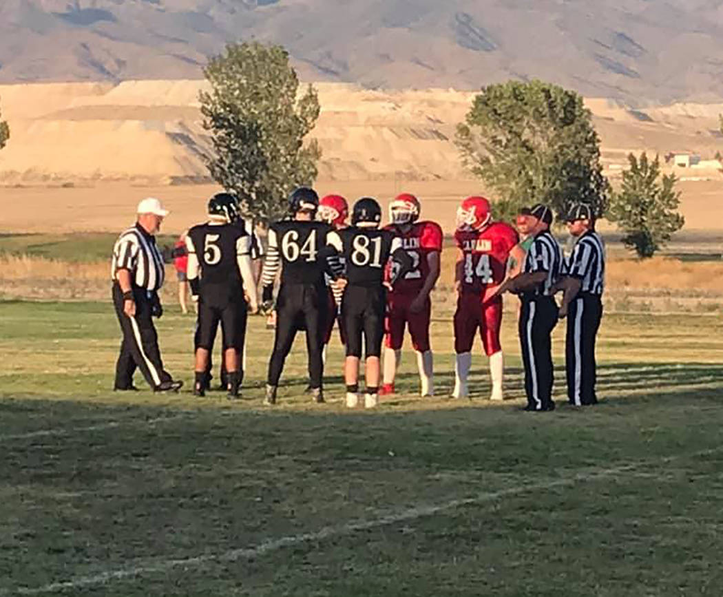 Special to Times-Bonanza & Goldfield News Team captains for the Round Mountain and Carlin footb ...