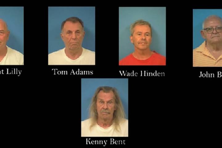 Nye County Sheriff's Office Dwight Lilly, Tom Adams, Wade Hinden, John Bosta and Kenny Bent as ...