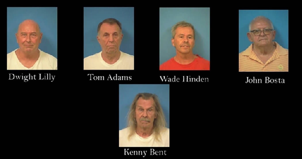 Nye County Sheriff's Office Dwight Lilly, Tom Adams, Wade Hinden, John Bosta and Kenny Bent as ...