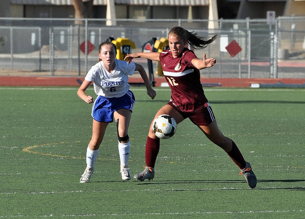 Horace Langford Jr./Pahrump Valley Times Pahrump Valley junior Madelyn Souza assisted on two go ...