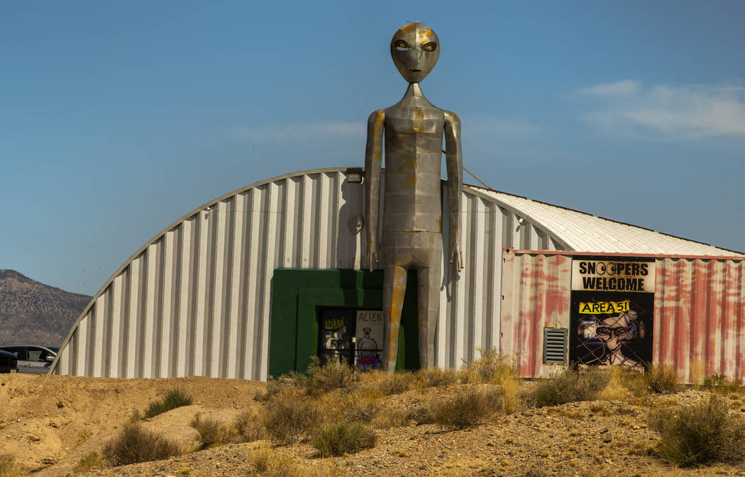 The Alien Research Center is seen, Tuesday, Aug. 27, 2019, in Hiko. On Tuesday, the Lincoln Cou ...