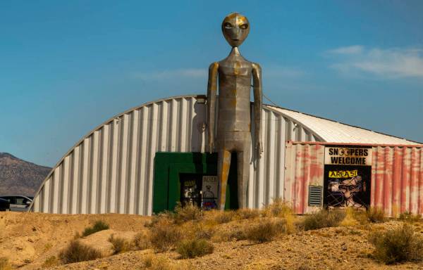 The Alien Research Center is seen, Tuesday, Aug. 27, 2019, in Hiko. On Tuesday, the Lincoln Cou ...