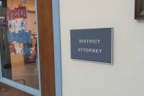Selwyn Harris/Pahrump Valley Times A sign outside the Nye County District Attorney's Office in ...