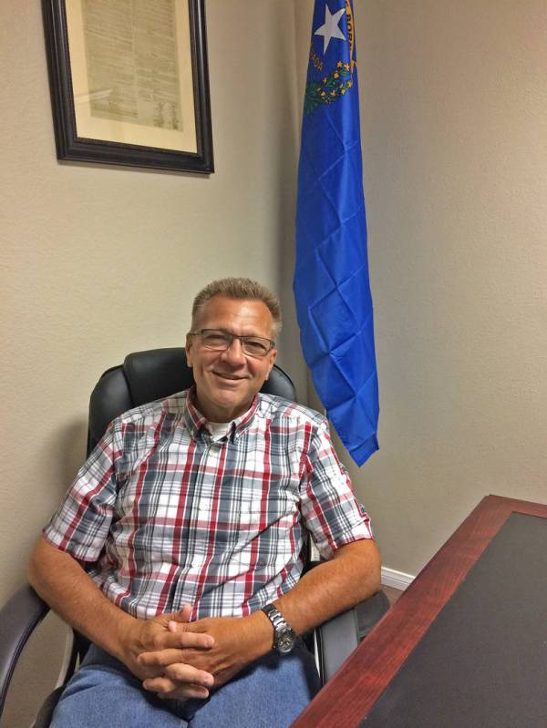Robin Hebrock/Pahrump Valley Times Dr. Joseph Bradley poses for a photo in his Pahrump office, ...