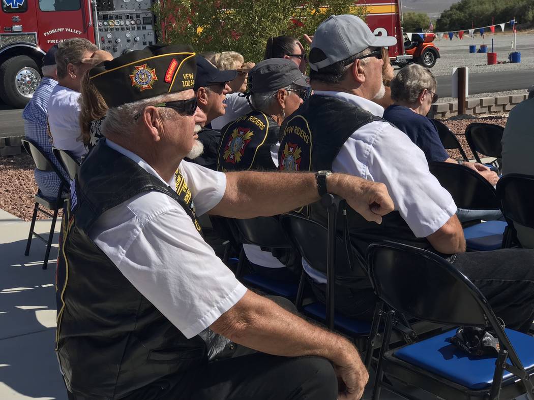 Jeffrey Meehan/Pahrump Valley Times Military veterans and individuals from the public attended ...