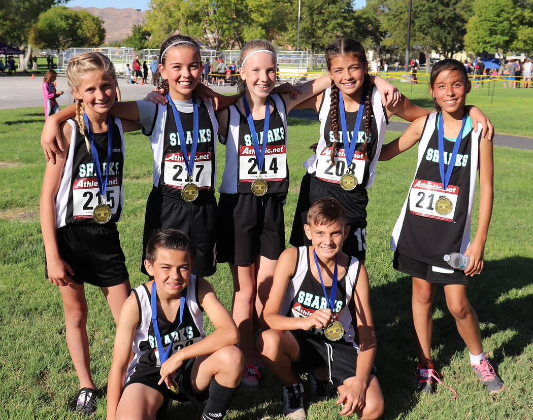 Amy Veloz/Special to the Pahrump Valley Times Seven Rosemary Clarke Middle School cross country ...