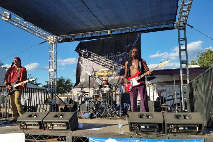 David Jacobs/Pahrump Valley Times The Thirsty Babyz perform at the Pahrump Fall Festival in Pe ...